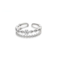 リング 指輪 レディース フリーサイズ シルバー925 c型リング 誕生日 プレゼント