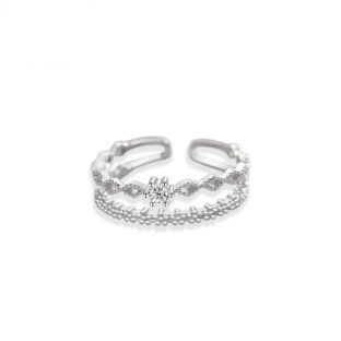 リング 指輪 レディース フリーサイズ シルバー925 c型リング 誕生日 プレゼント