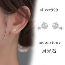 ピアス レディース 月光石 シルバー999 ムーンストーン 誕生石 ６月 プレゼント